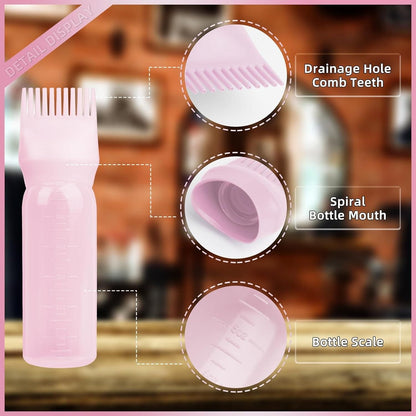Root Comb Applicator Bottle for Hair Dye & Oil